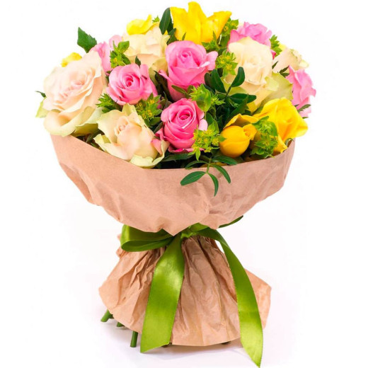Букет из роз «Цветочный вихрь»