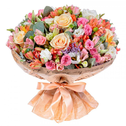 Красивый букет из свежих цветов «Летняя гармония»