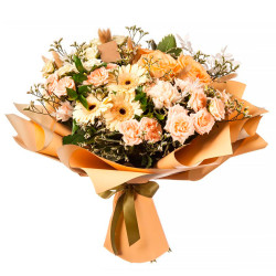 Дизайнерский букет «Персиковый вальс»