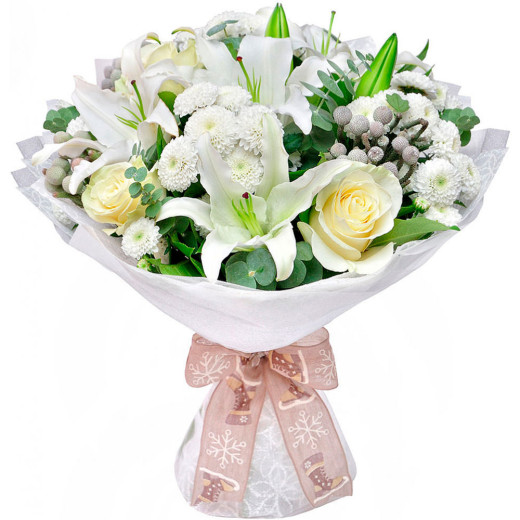 Красивый букет «Снежная сказка»