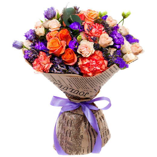 Букет ручной работы «Цветочная феерия»