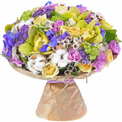 Классический букет живых цветов «Северное сияние»