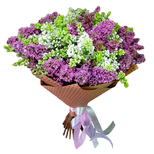 Букет с сиренью микс «Весенняя нежность»