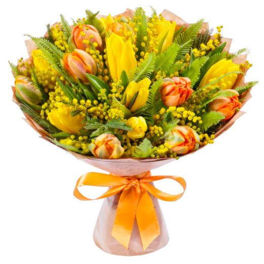 Букет из ароматных цветов «Весенний луч»