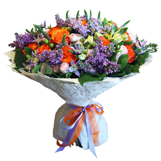 Праздничный букет живых цветов «Летний вихрь»