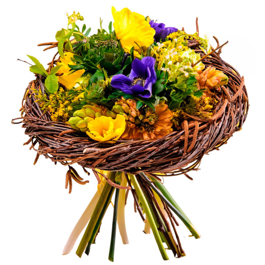 Красивый букет из ароматных цветов «Лесная сказка»