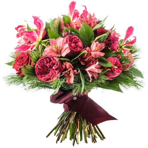 Дизайнерский букет из цветов «Цветочная Вуаль»