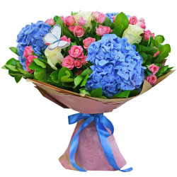 Букет из свежих цветов «Весенний бриз»