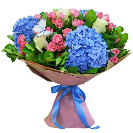 Букет из свежих цветов «Весенний бриз»