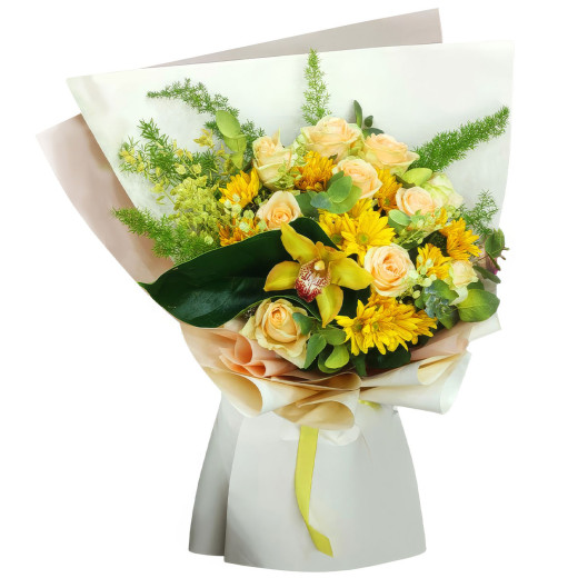 Букет ароматных цветов «Золотая мелодия»