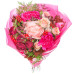 Букет из роз и хризантем «Розовый вихрь»