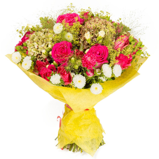 Цветочный букет «Розовый микс»