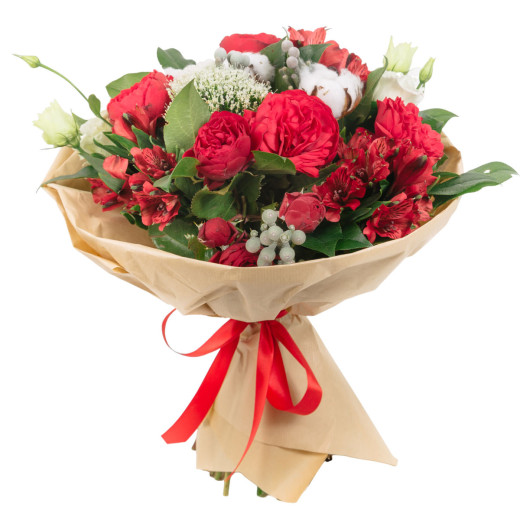 Дизайнерский букет «Рубиновая Сказка»