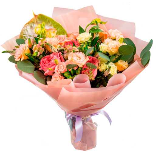 Красивый букет из свежих цветов «Цветочный Эликсир»