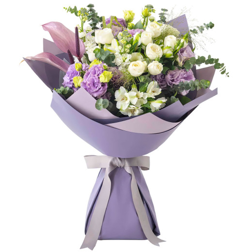 Премиальный букет из цветов «Сиреневый блеск»