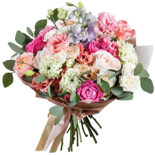 Красивый букет живых цветов «Эдемский сад»