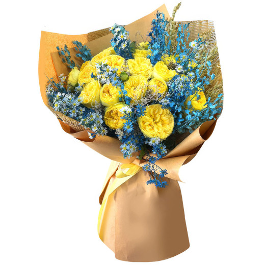 Букет из свежих цветов «Солнечная феерия»