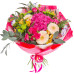 Букет из свежих цветов «Розовый поцелуй»