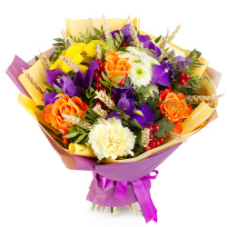 Классический букет из цветов «Огненный закат»