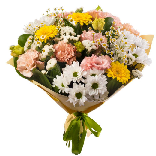 Красивый букет ароматных цветов «Рассветная свежесть»