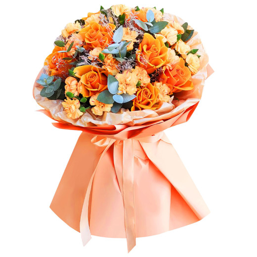 Дизайнерский букет «Оранжевое вдохновение»
