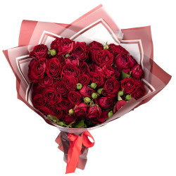 Букет из красных роз «Алая симфония»