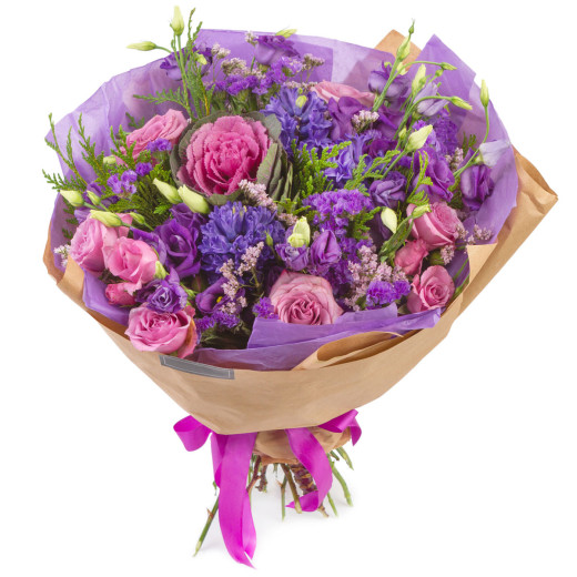 Цветочный букет «Фиалковая грация»