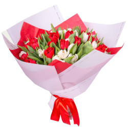 Праздничный букет живых цветов «Радужная мелодия»