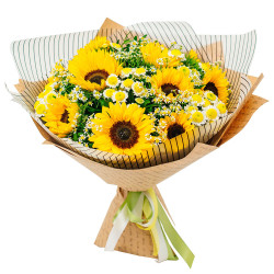 Праздничный букет из цветов «Цветочная акварель»