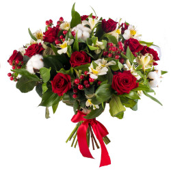 Красивый букет живых цветов «Свежесть Утра»