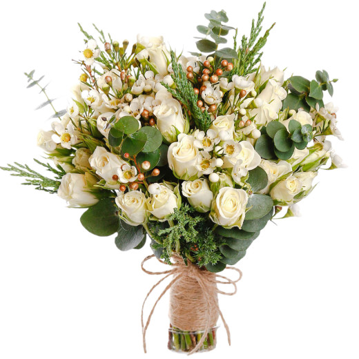 Букет из белых роз «Снежное утро»