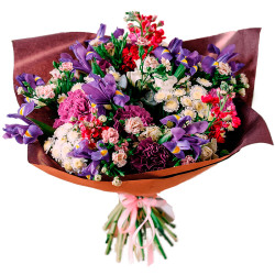 Дизайнерский букет живых цветов «Волшебное сияние»