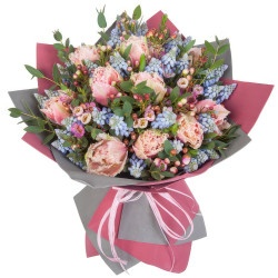 Букет из свежих цветов «Радужная фантазия»