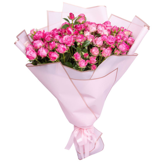 Букет их кустовых роз «Цветочный Элеганс»