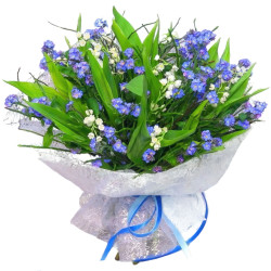 Букет с незабудками и ландышами «Забвение»