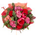 Классический букет свежих цветов «Рубиновый блеск»