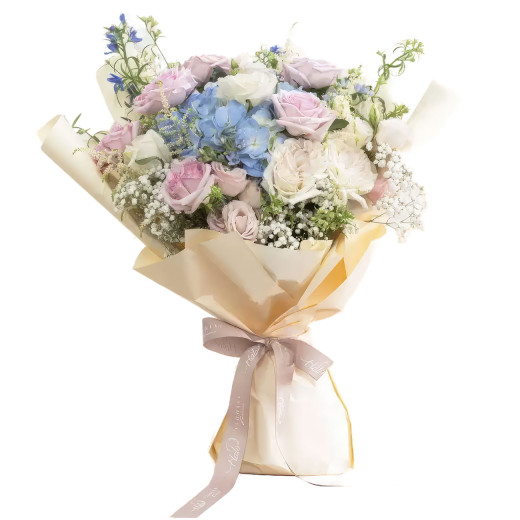 Красивый букет ароматных цветов «Рассветный блеск»