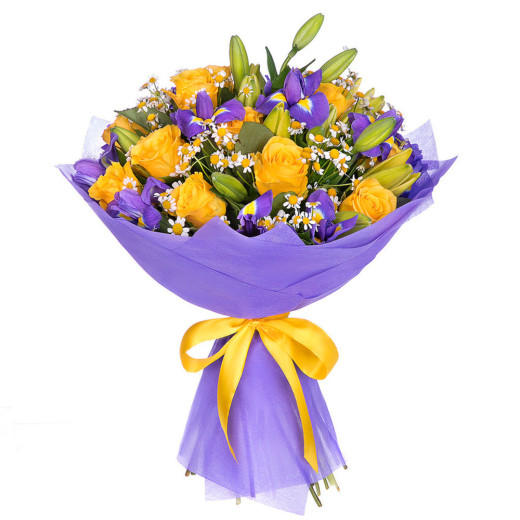 Букет из цветов «Радужный свет»