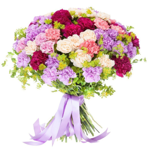 Диантус ассорти из красного, розового, белого и фиолетового