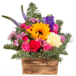 Красивая композиция из свежих цветов «Ароматный вальс»