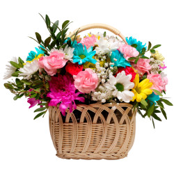 Корзиночка с цветами «Радужный сон»