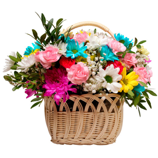 Корзиночка с цветами «Радужный сон»