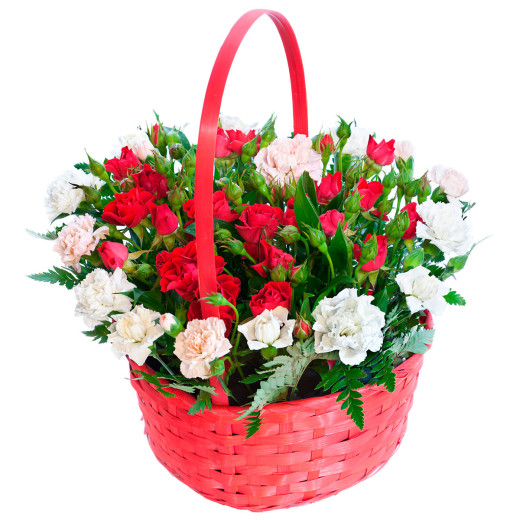 Корзина из живых цветов «Радостный момент»