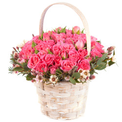 Корзина с цветами в подарок «Гармония»