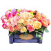 Цветочная композиция в ящике «Солнечный Вальс»