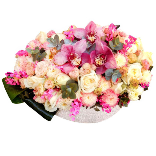 Корзина цветов в подарок «Летняя гармония»