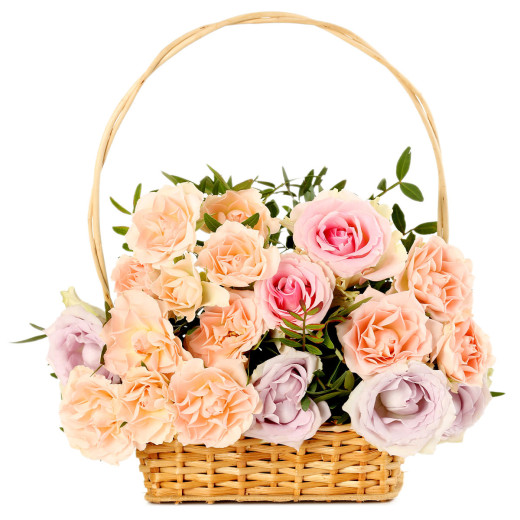 Корзиночка с цветами «Нежный акцент»