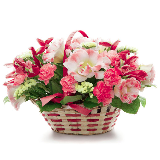 Корзинка цветочная «Розовое облако»