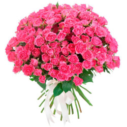 Кустовая роза розовая