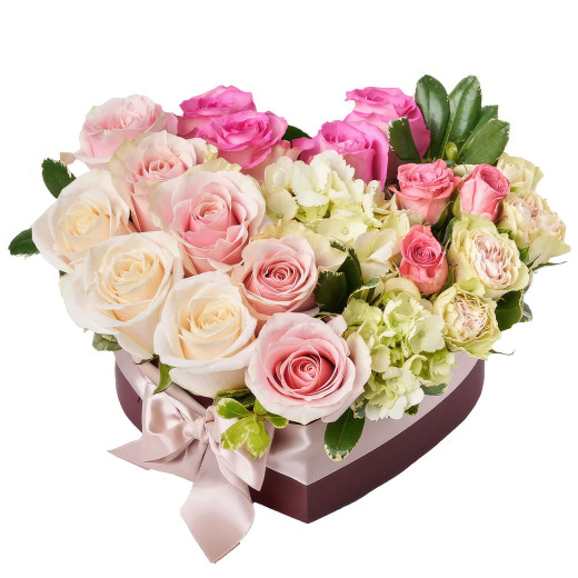 Шляпная коробка сердце «Чистое утро»